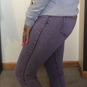 L.E.I Purple skinny jeans
